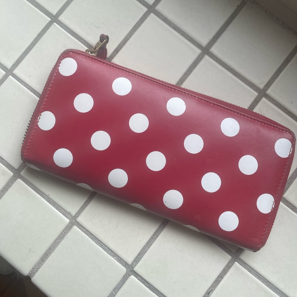 Comme des garçons Polkadot Zip Around Wallet